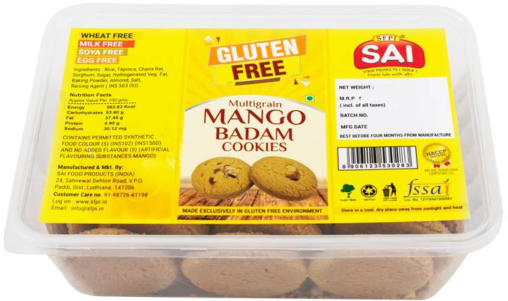 Crunchy Multigrain Mango Badam Cookies, Certification : FSSAI Certified