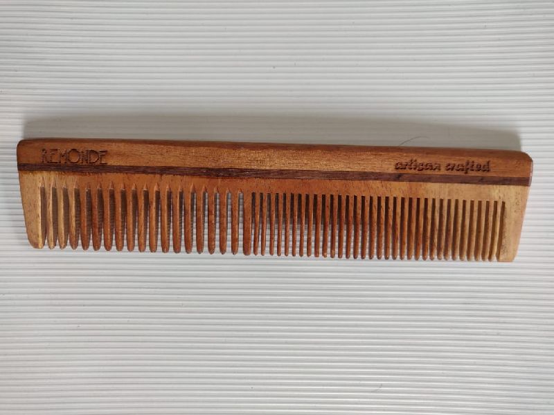 NEEM WOOD COMB - LADIES DRESSING COMB WITH FINE AND COARSE TEETH