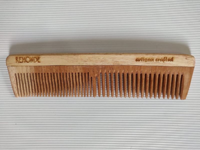 NEEM WOOD COMB - LADIES DRESSING COMB WITH FINE COARSE TEETH