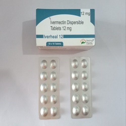 Iverheal Ivermectin Dispersible Tablets, Packaging Size : 10*10 Box (100 Tablets)