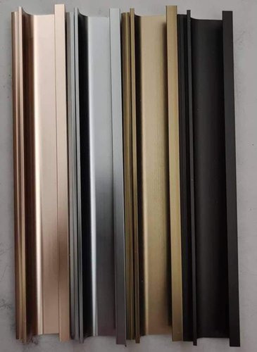 Powder Coated Aluminium Window Aluminum Profile, for Industrial, Color : Rose Gold