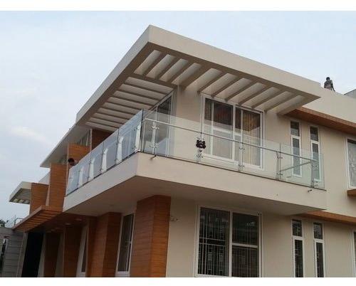 Stainless Steel Polished Glass Railing, for Home