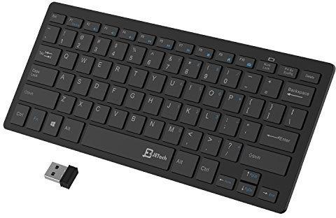 ABS Plastic Wireless Computer Keyboard, Color : Black