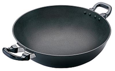 Futura Aluminium Deep Frying Pan, Color : Black