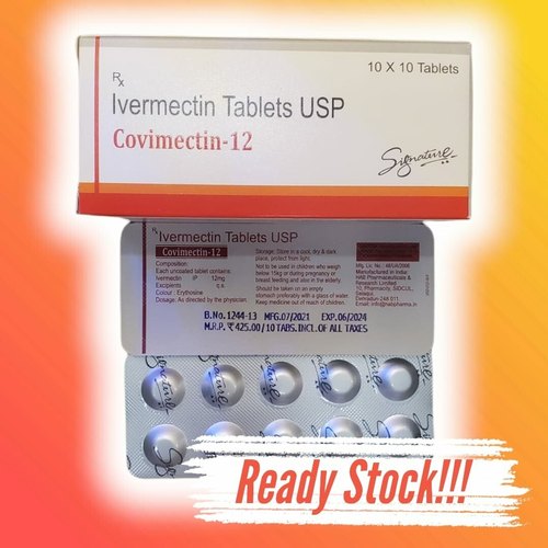 Covimectin Ivermectin Tablets, Packaging Size : 10*10 Box (100 Tablets)