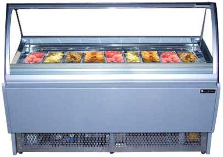 Electric Ice Cream Display Counter, Voltage : 220V