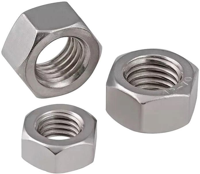 Polished Stainless Steel Hex Nuts, for Fittings, Specialities : Robust Construction, High Quality