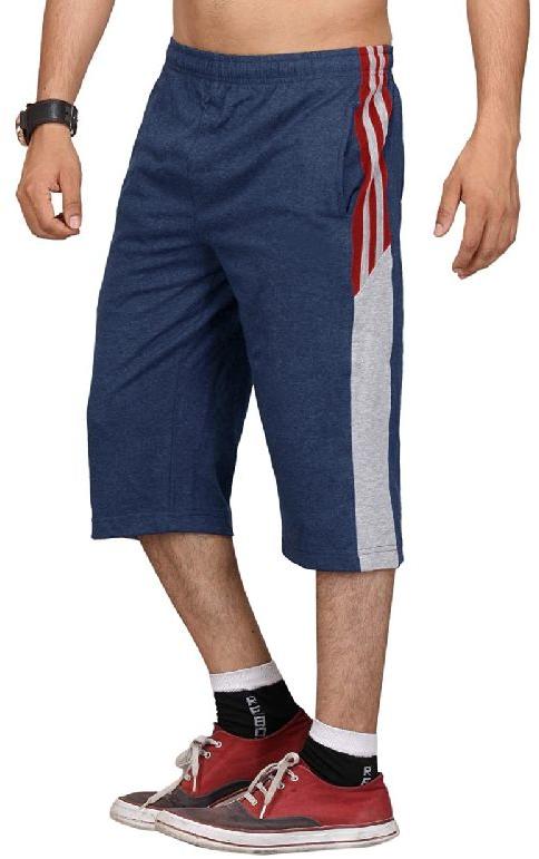 Mens cotton blend capris solid colors