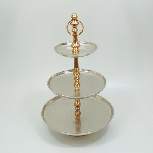 Aluminium Cake Stand, Size : 32x32x49.5 cm