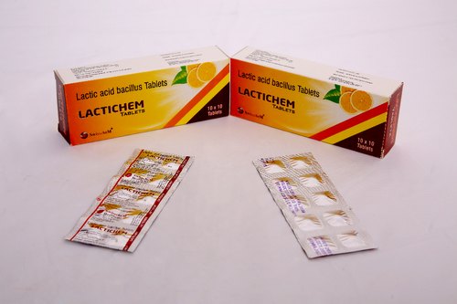 LACTIC ACID BACILLUS TABlet, Packaging Size : 10*10 Tablets
