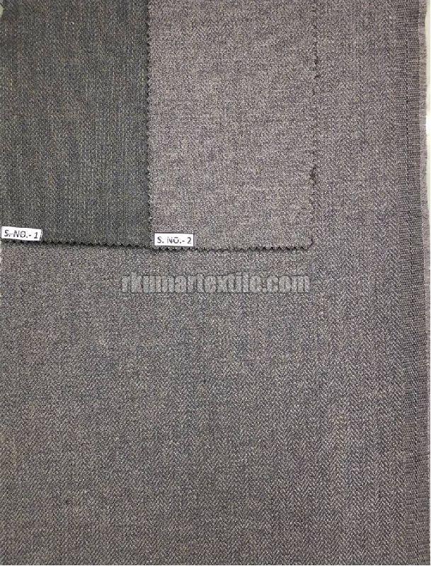 Polyester Viscose Woolen Herringbone, for Suiting, Pattern : Plain