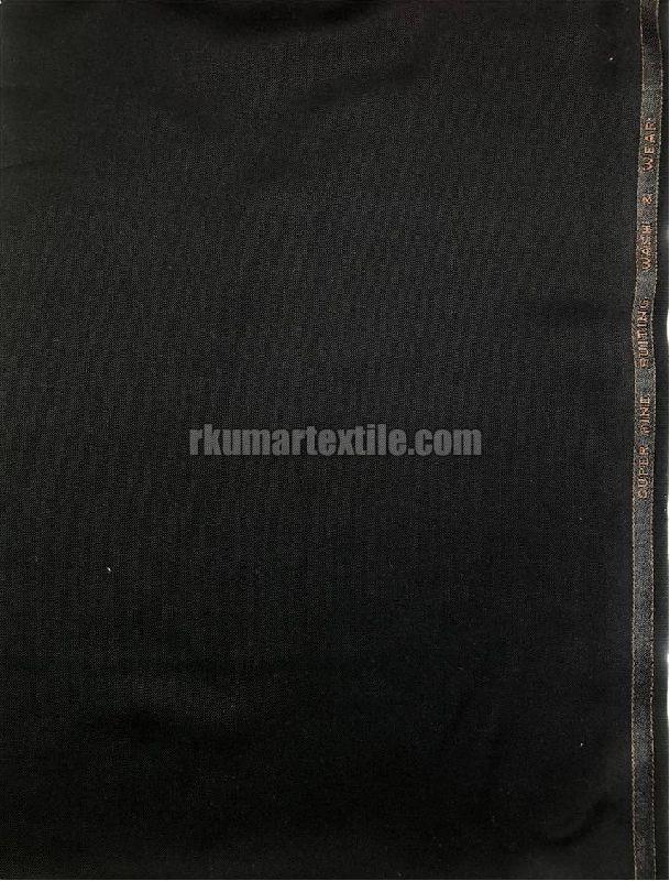 Plain Polyester Viscose 58 suiting fabric, Feature : Black