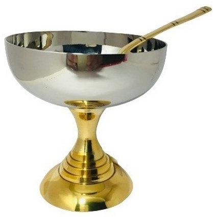 Brass SS Ice Cream Bowl Set, for Home