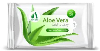 Avya Cotton Aloe Vera Wipes, for Baby Use, Packaging Size : 30 x 1, 80 x 1 Pack