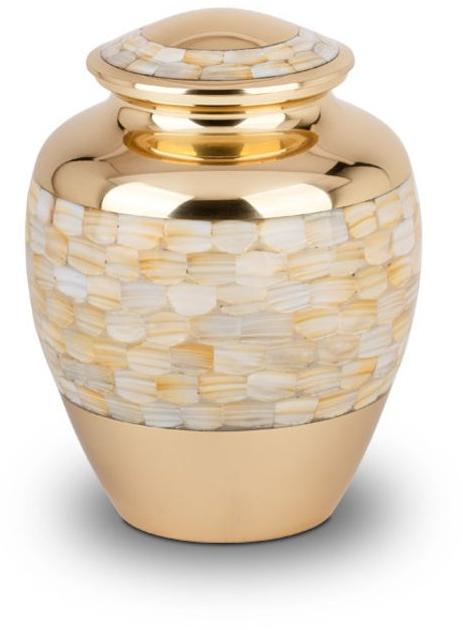 Oval Polished Mother of Pearl Urn, Size : Standard