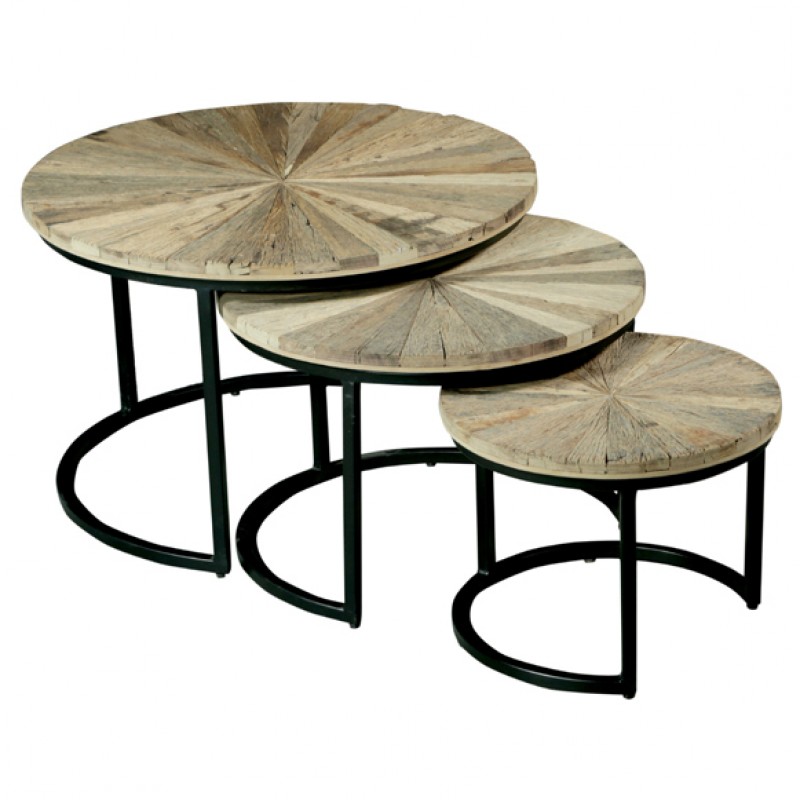 Round Metal Nested Tables, for Home Office, Size : Customised