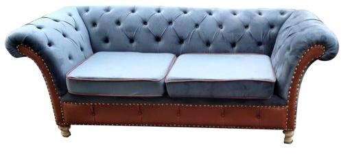 Fabric Chesterfield Sofa Chair, Size : 24x12.4x15 inch