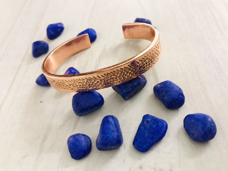 Pebbled Embossed Copper Cut Out Wide Cuff Bracelet Womens Open End Bangle |  eBay