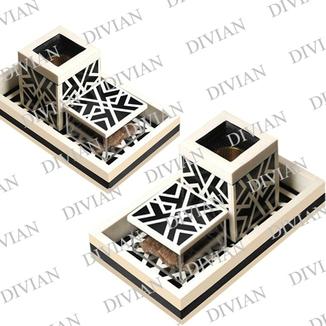 Bone Inlay Candle Holder Oud Burner