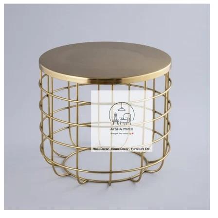 Iron Metal Coffee Table, Color : Gold