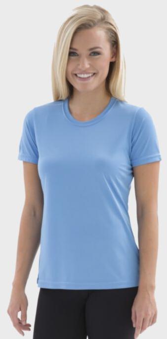 Polyester Plain Ladies Activewear T Shirt, Feature : Anti-Wrinkle, Comfortable, Impeccable Finish