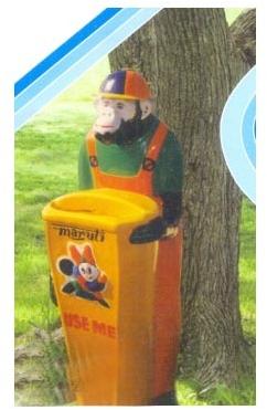 Plastic Chimpanzee Dustbin, for Refuse Collection, Size : Standard