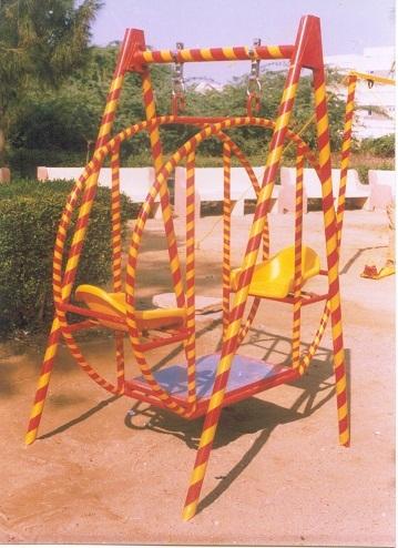 Polished Stainless Steel Designer Swing, for Playground, Color : Multi Color