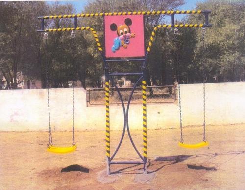 Polished Plastic Double Clown Swing, for Playground, Color : Multi Color