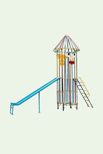 Moon Rocket Slide, for Playground, Color : Multi Color