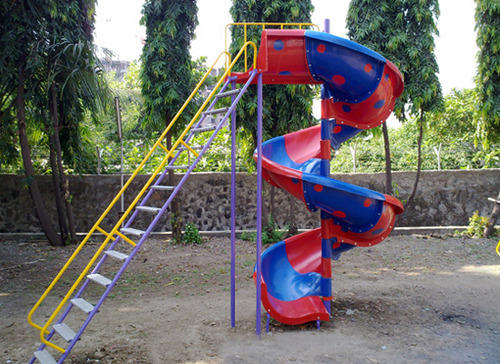Plastic spiral slide, for Playground, Pattern : Plain
