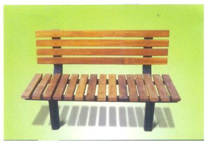 Wooden Park Bench