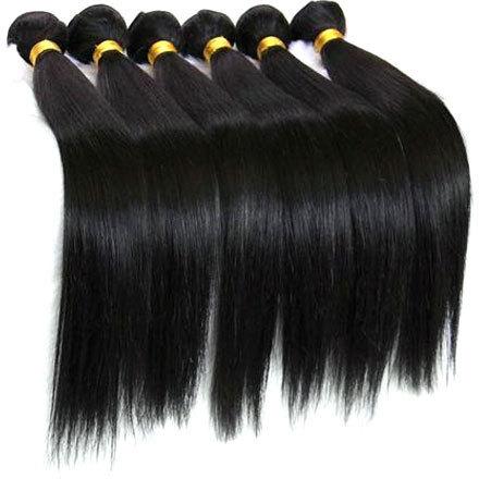 100-150gm Black Human Hair Extension, Style : Straight