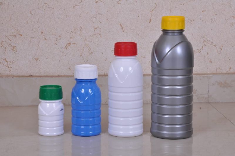 Round Polished HDPE Agriculture Pesticide Bottle, for Chemical, Pattern : Plain