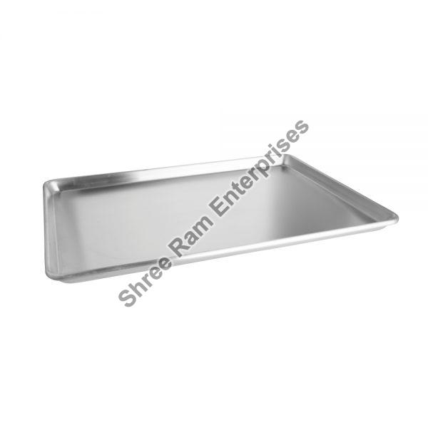Square Polished Aluminium Tray, for Homes, Hotels, Restaurants, Color : Silver