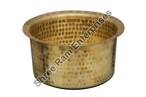 Round Polished Brass Patila, for Kitchen