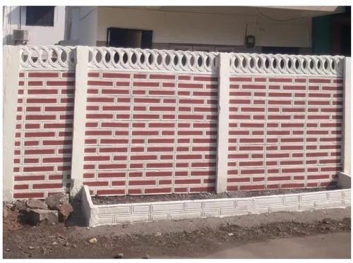 Painted Cement Residential Compound Wall, for Construction, Size : Standard