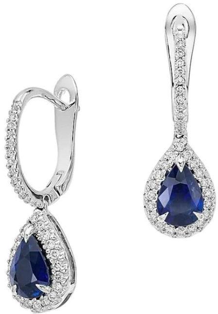 925 Sterling Silver Blue Stone Earrings