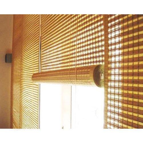 Plain bamboo chick blind, Color : Brown