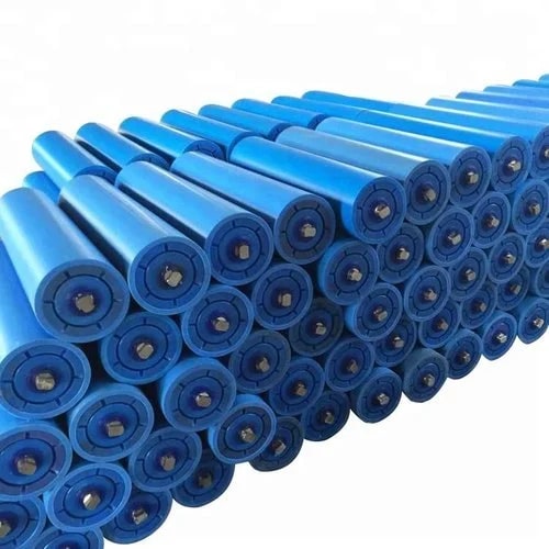 Diamond Polished HDPE Conveyor Roller, for Industrial, Color : Blue