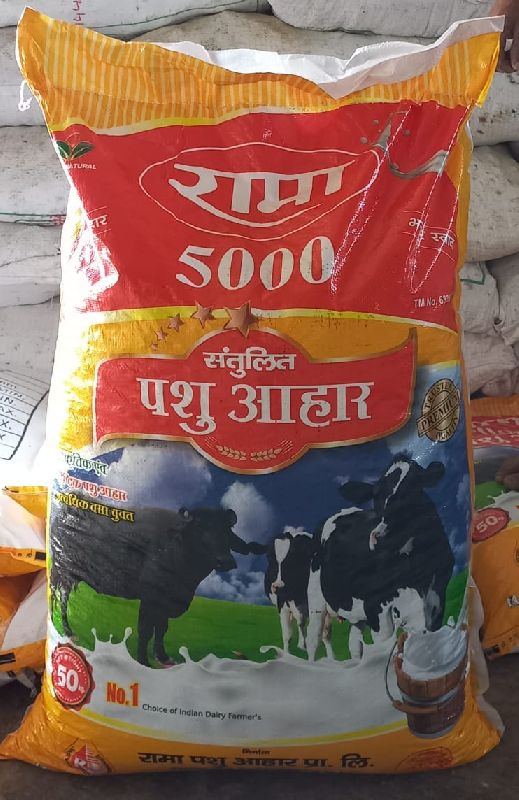 Rama 5000 Pallet Pashu Aahar, for Cattle Feeds, Packaging Type : BOPP Bag