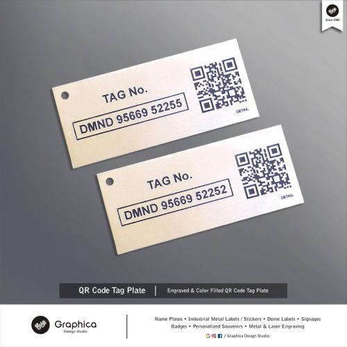 Stainless Steel Qr Barcode Label, for Industrial, Packaging Type : Packet
