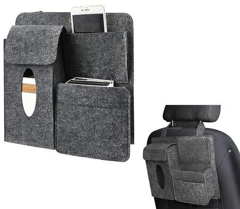 Fabric Car Back Seat Organizer, Size : 29 x 32 x 8.5 cm