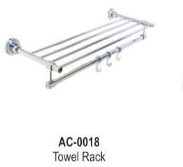 Brass Alloy Polish Plain Towel Rack, Color : Silver