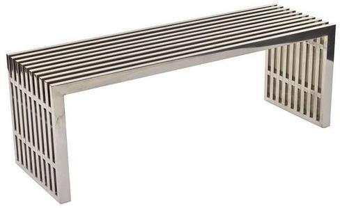 Polished Stainless Steel Bench, for Sitting, Certificate : Iso