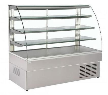 Electric Automatic Stainless steel display counter, for Cake, Style : Curv