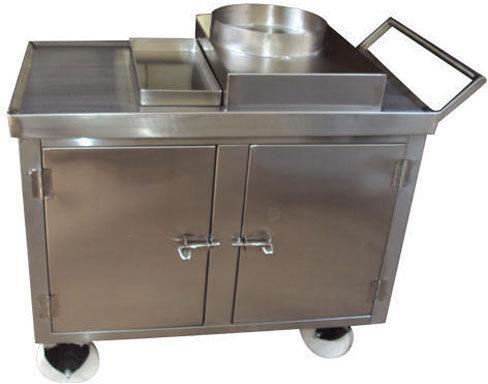 Rectangular Stainless Steel Hot Food Trolley, Feature : Durable, High Quality