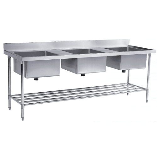 Stainless steel Three Bowl Kitchen Sink, Feature Durable, High