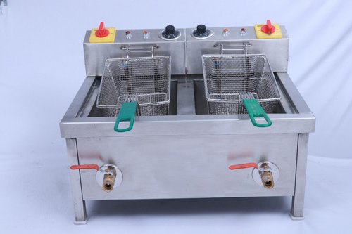 Stainless Steel 30-50kg Twin Tank Electric Fryer, for Hotel Resturants