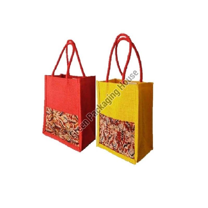 Rectangular Kalamkari Jute Bags, for Good Quality, Pattern : Printed