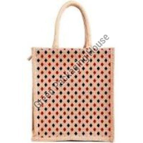 Printed Natural Jute Bags, Feature : Easy To Carry, Eco-Friendly